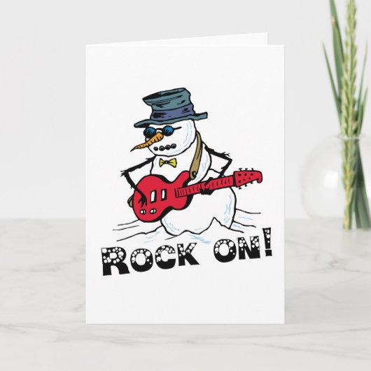 Rock On Snowman Kaarten (Voorkant)