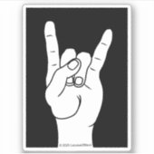 Rock On Sticker (Voorkant)