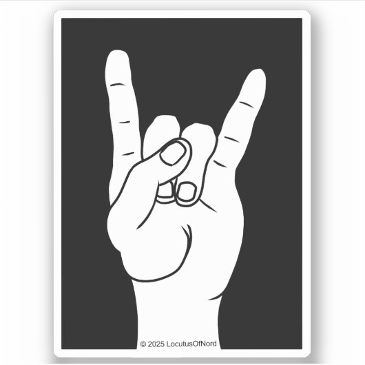 Rock On Sticker (Voorkant)