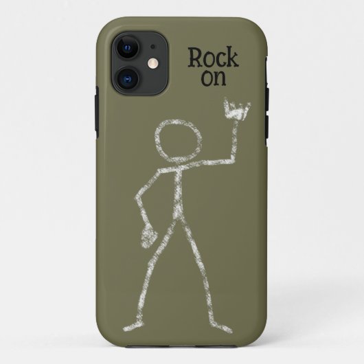 Rock On Stickman phone case band muziekkrijk (Achterkant)