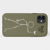Rock On Stickman phone case band muziekkrijk (Achterkant (horizontaal))