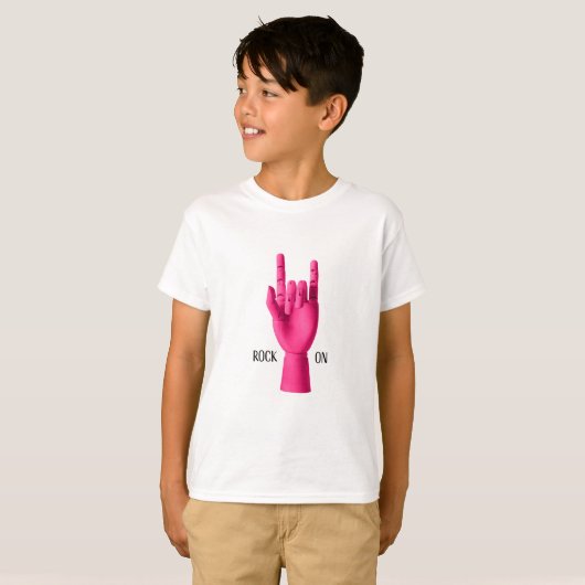 Rock On, T-shirt voor kinderen (Voorkant volledig)