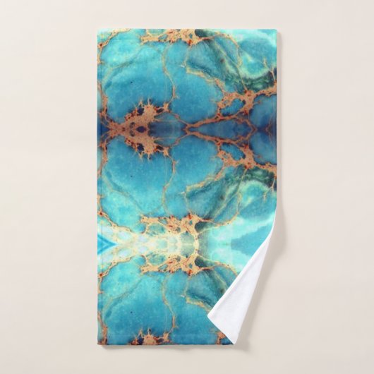Rock ON Turquoise Pattern Handdoek (Handdoek)