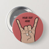 ROCK OP aangepaste knoppen Ronde Button 7,6 Cm (Voorkant /achterkant)