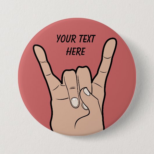 ROCK OP aangepaste knoppen Ronde Button 7,6 Cm (Voorkant)