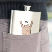 ROCK OP aangepaste monogram Heupfles (Voorbeeld)