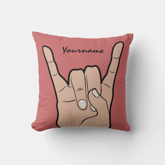 ROCK OP aangepaste worpen kussen (Voorkant)