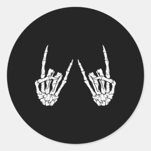 Rock op band Rock en Roll Halloween kostuum Mannen Ronde Sticker