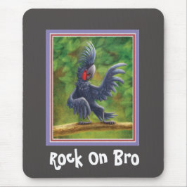 Rock op Bro Black Palm Kaketoe Mousepad Muismat