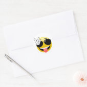 Rock op Emoji-Stickers Ronde Sticker (Envelop)