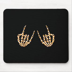 Rock op Halloween geruit patroon skelet hand Muismat