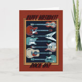 Rock op Happy Birthday gitaren Kaart (Voorkant)