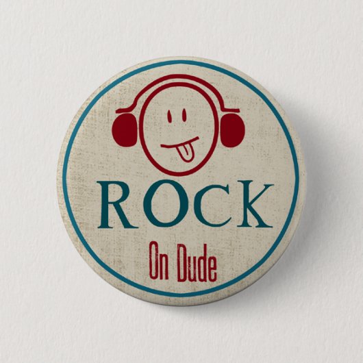 Rock op Man Ronde Button 5,7 Cm (Voorkant)