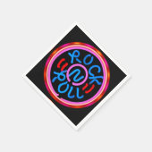 Rock op Roll Muziek Neon Sign Look Party Servetten (Hoek)
