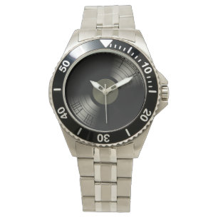 Rock op Roll Vinyl Record Album Horloge