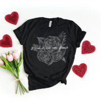 Rock op Roll Zwart Monochromatische Bloemen