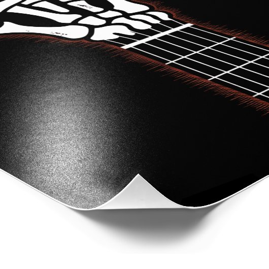 Rock op Skeleton Hand gitaar geschenken Foto Afdruk (Hoek)