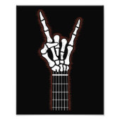 Rock op Skeleton Hand gitaar geschenken Foto Afdruk (Voorkant)
