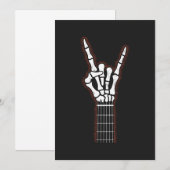 Rock op Skeleton Hand gitaar geschenken Kaart (Voorkant / Achterkant)