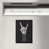 Rock op Skeleton Hand gitaar geschenken Magneet (Insitu (Vaatwasser))
