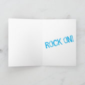 Rock op wenskaart bedankkaart (Binnen)