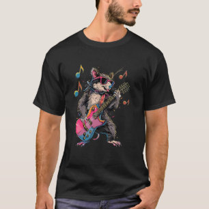 Rock Opossum Spelen Gitaar - Grappige Gitaar Oposs T-shirt