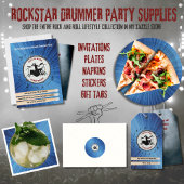 Rock Out met Drummer Verjaardagsfeest Papieren Bor Papieren Bordje