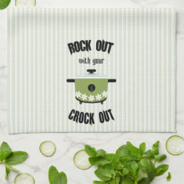 Rock Out met je Crock Out Groene Streep Theedoek