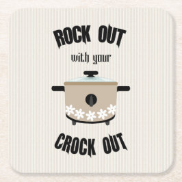 Rock Out met je Crock Out Taupe Beige Kartonnen Onderzetters