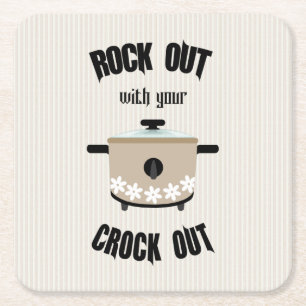 Rock Out met je Crock Out Taupe Beige Kartonnen Onderzetters