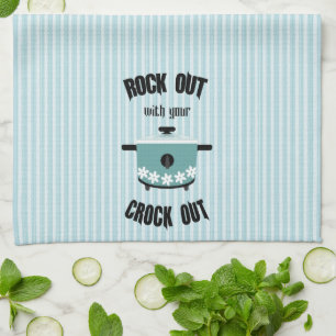 Rock Out met je Crock Out Turquoise Theedoek