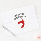 Rock out ronde sticker (Envelop)