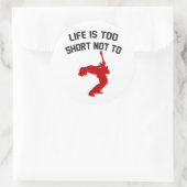 Rock out ronde sticker (Tas)