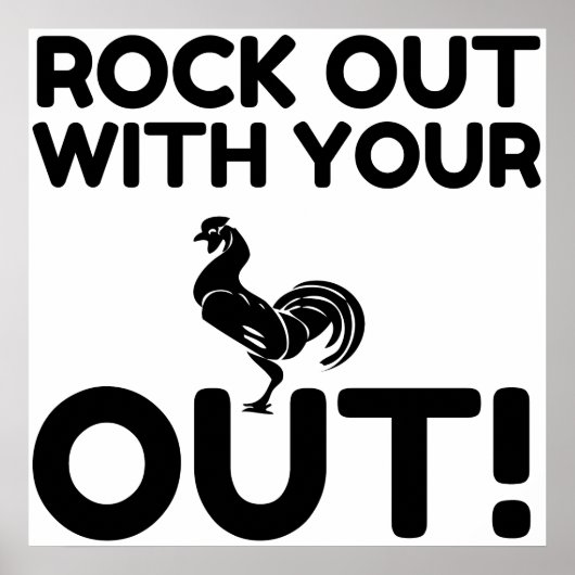 Rock Out Rooster Poster (Voorkant)
