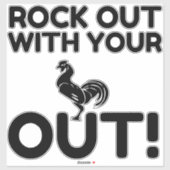 Rock Out Rooster Sticker (Vel)