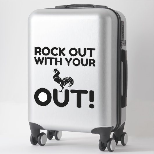 Rock Out Rooster Sticker (Koffer)