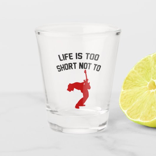 Rock out shot glas (Voorkant)