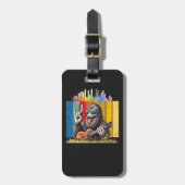 Rock Out with the Groove Gorilla – Retro Music Lov Bagagelabel (Voorkant verticaal)