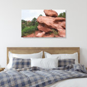 Rock Outcrop in de tuin van de goden Canvas Afdruk (Insitu (Slaapkamer))