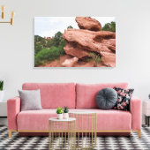 Rock Outcrop in de tuin van de goden Canvas Afdruk (Insitu (Woonkamer))