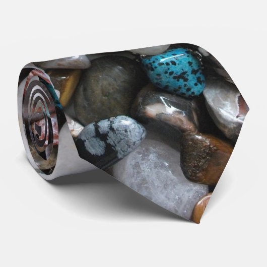 Rock-overs, gepolijste Rocks, mineralen Stropdas (Opgerold)