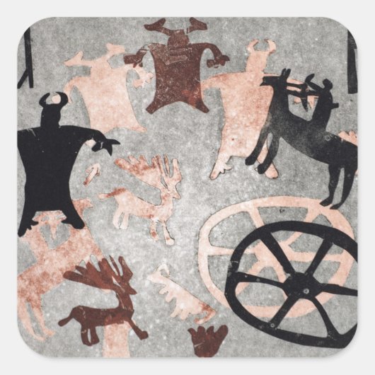 Rock Painting 1994 Vierkante Sticker (Voorkant)