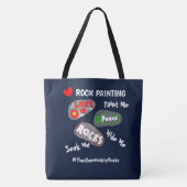 Rock Painting Community persoonlijke hashtag Tote Bag (Voorkant)