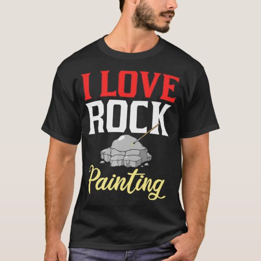 Rock Painting Stone Artist Painter Ideas Premium _ T-shirt (Voorkant)