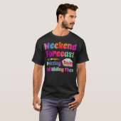 Rock Painting Weekend Forecast Schilderen Rocks T-shirt (Voorkant volledig)