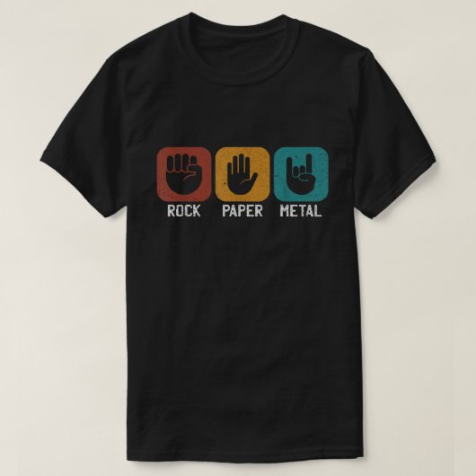 Rock Paper Metal Funny Music Lover Shirt (Design voorkant)