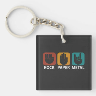 Rock Paper Metal Humor, heavy metal  Sleutelhanger