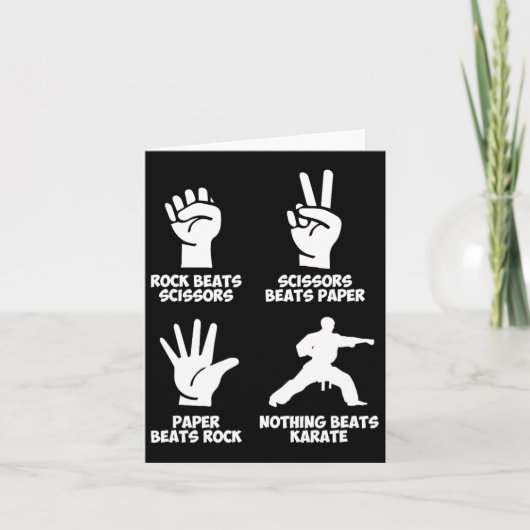 Rock Paper Niets beats Karate Kaart (Voorkant)