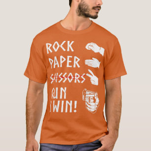 Rock Paper not Scissors Pistool I Win Funny Gezegd T-shirt
