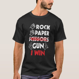 Rock Paper Pistool Ik Win Game Joke T-shirt